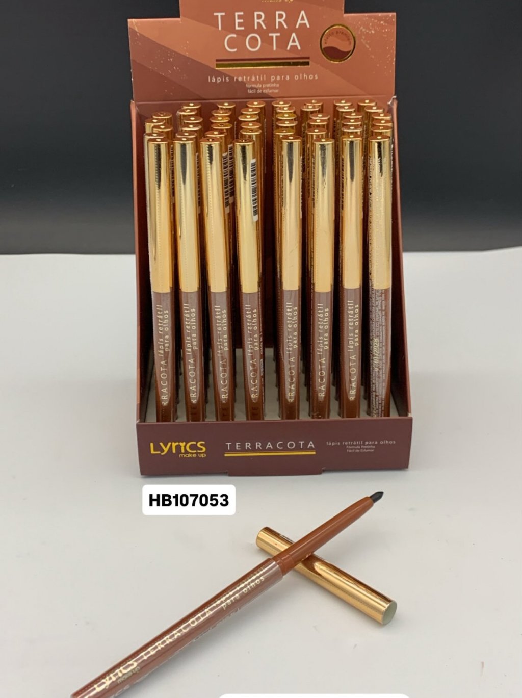 Lápis De Olho PRETO  Retrátil Linha Terra Cota - Lyrics LAP0022