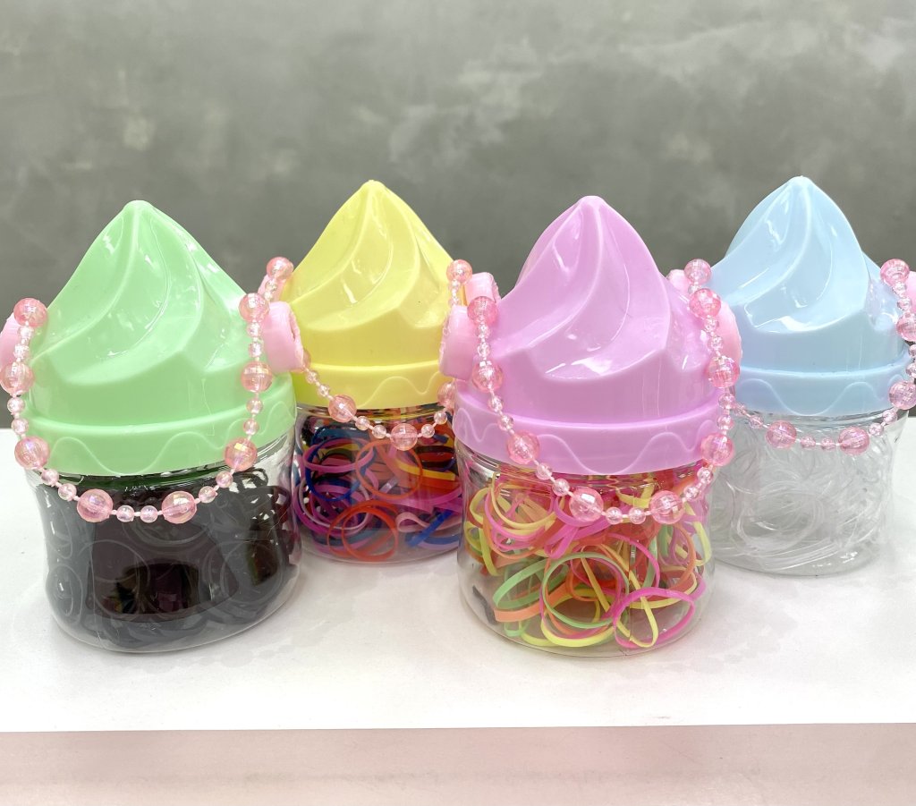 Elástico de cabelo copinho de sorvete ✨