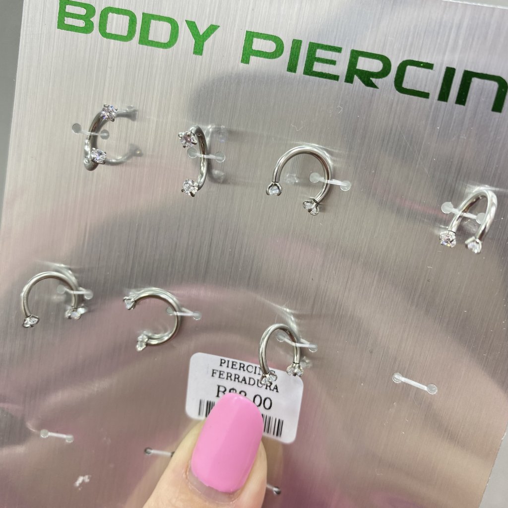 Piercing para septo/Hélix ponta dupla de ponto de luz ✨