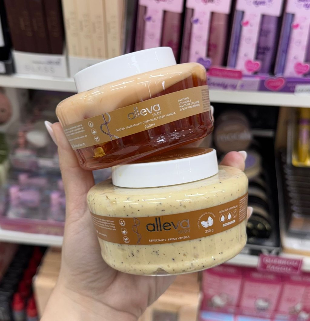 Kit Hidratante + Esfoliante Fresh Vanilla - Alleva HID0107