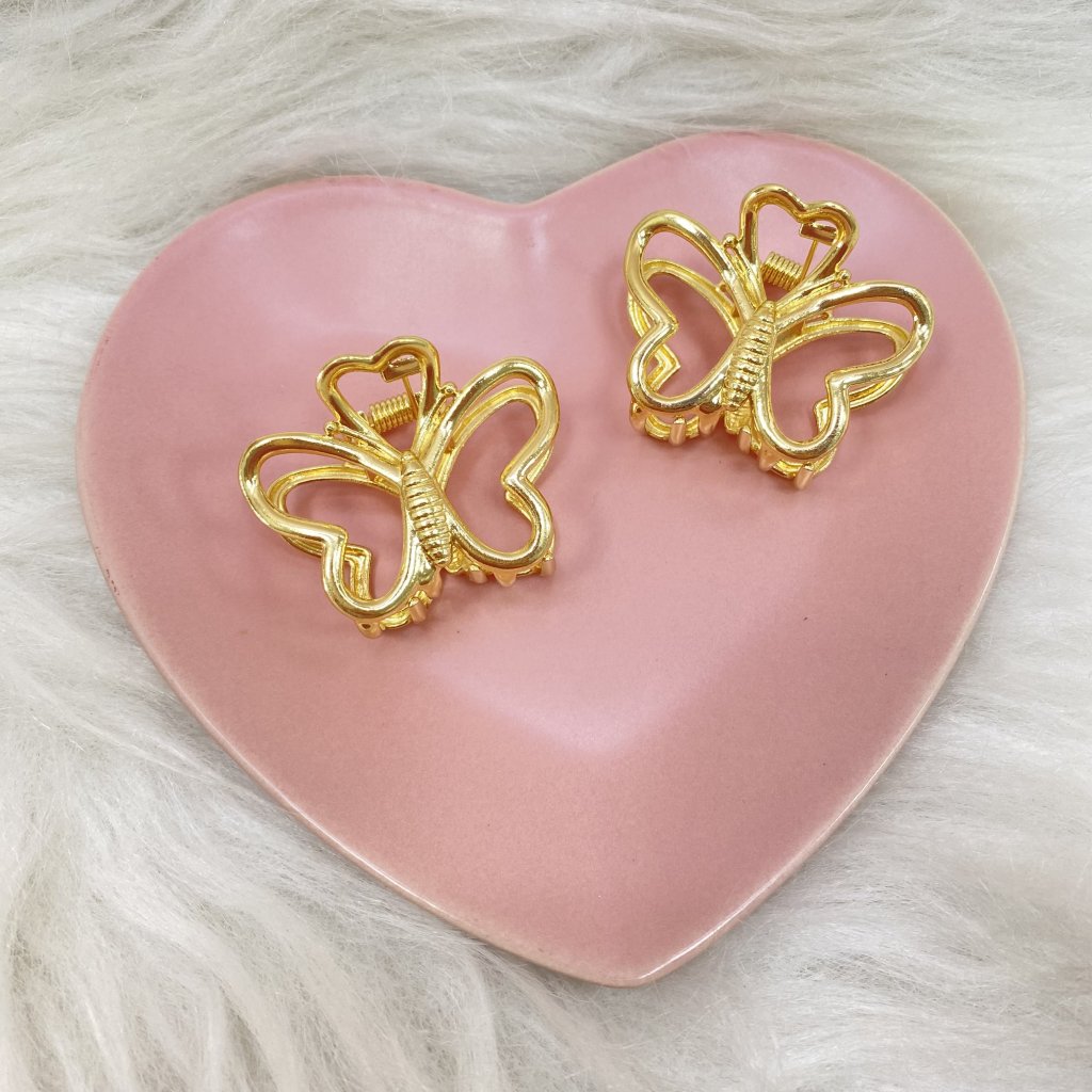 Presilha em metal dourado médio formato borboleta 🦋 