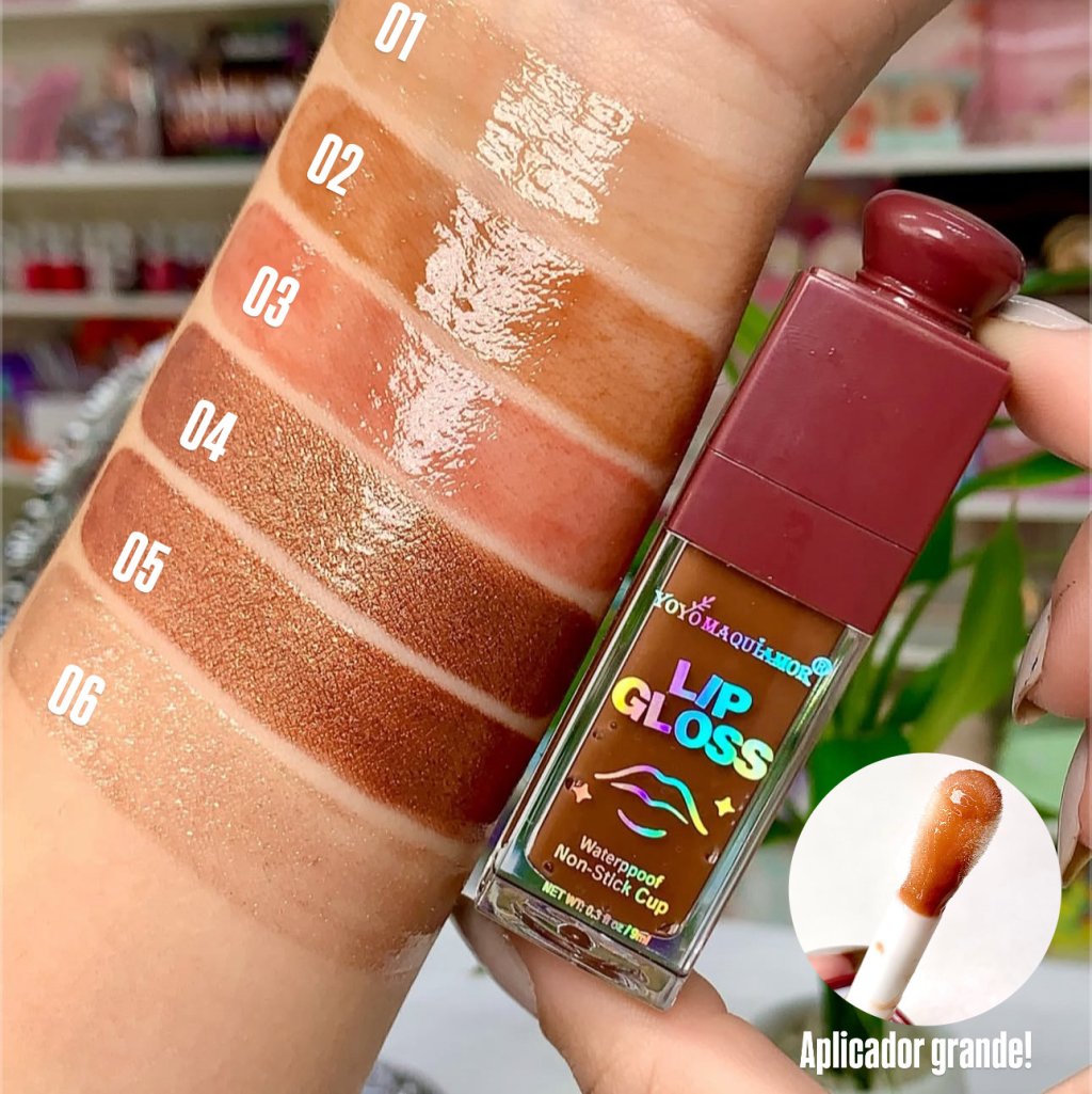 Lip Gloss Marrom - Yoyo Maquiamor 👄🤎🍫 GLOS0231
