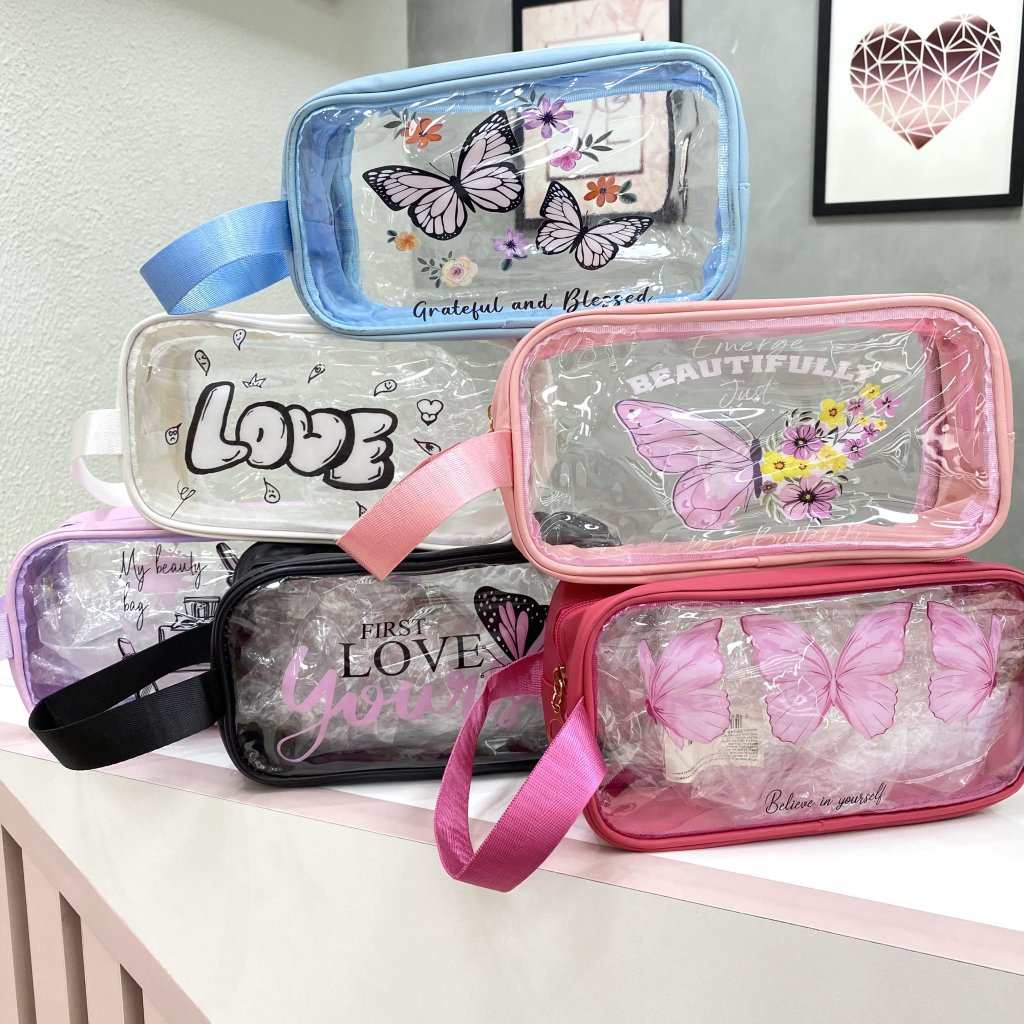 Necessaire Média Transparente Diversas ✨NEC0020