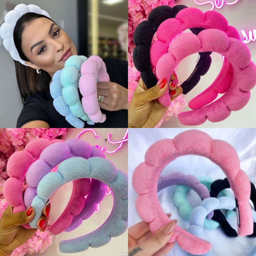 Tiara Nuvem Para Segurar o cabelo para maquiar ou fazer skin care! 🩵- AC0040