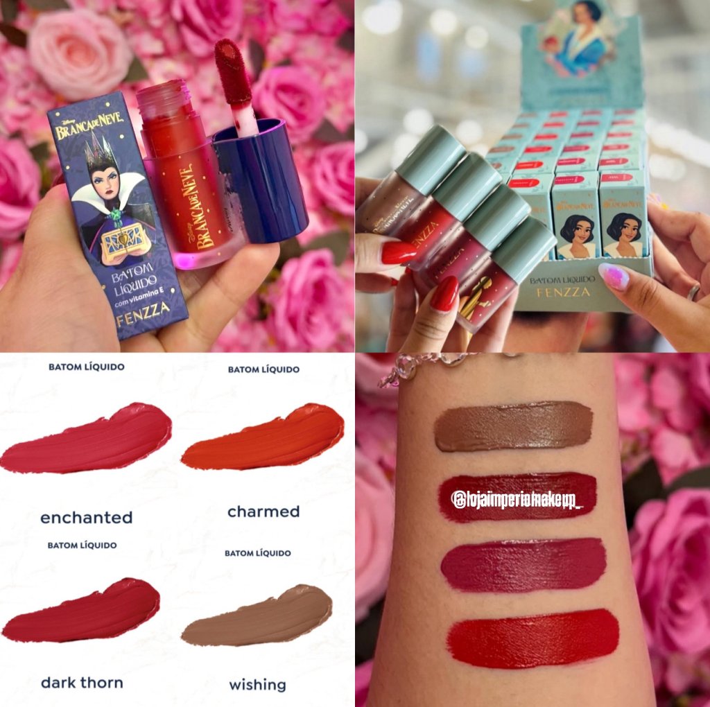 (PREMIUM) Batom Líquido Linha Branca De Neve E Rainha Má - Fenzza BAT0109