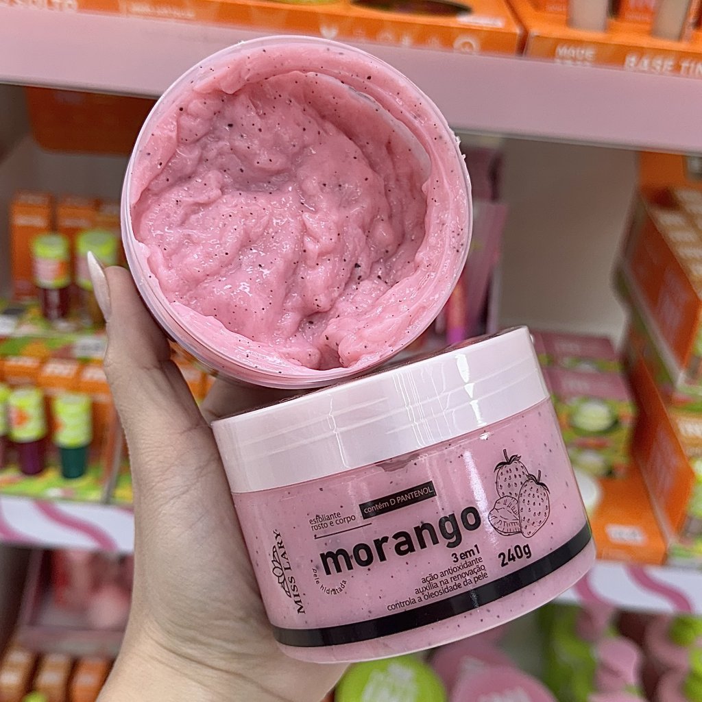 Esfoliante Rosto E Corpo Morango - Miss Lary ESF0067