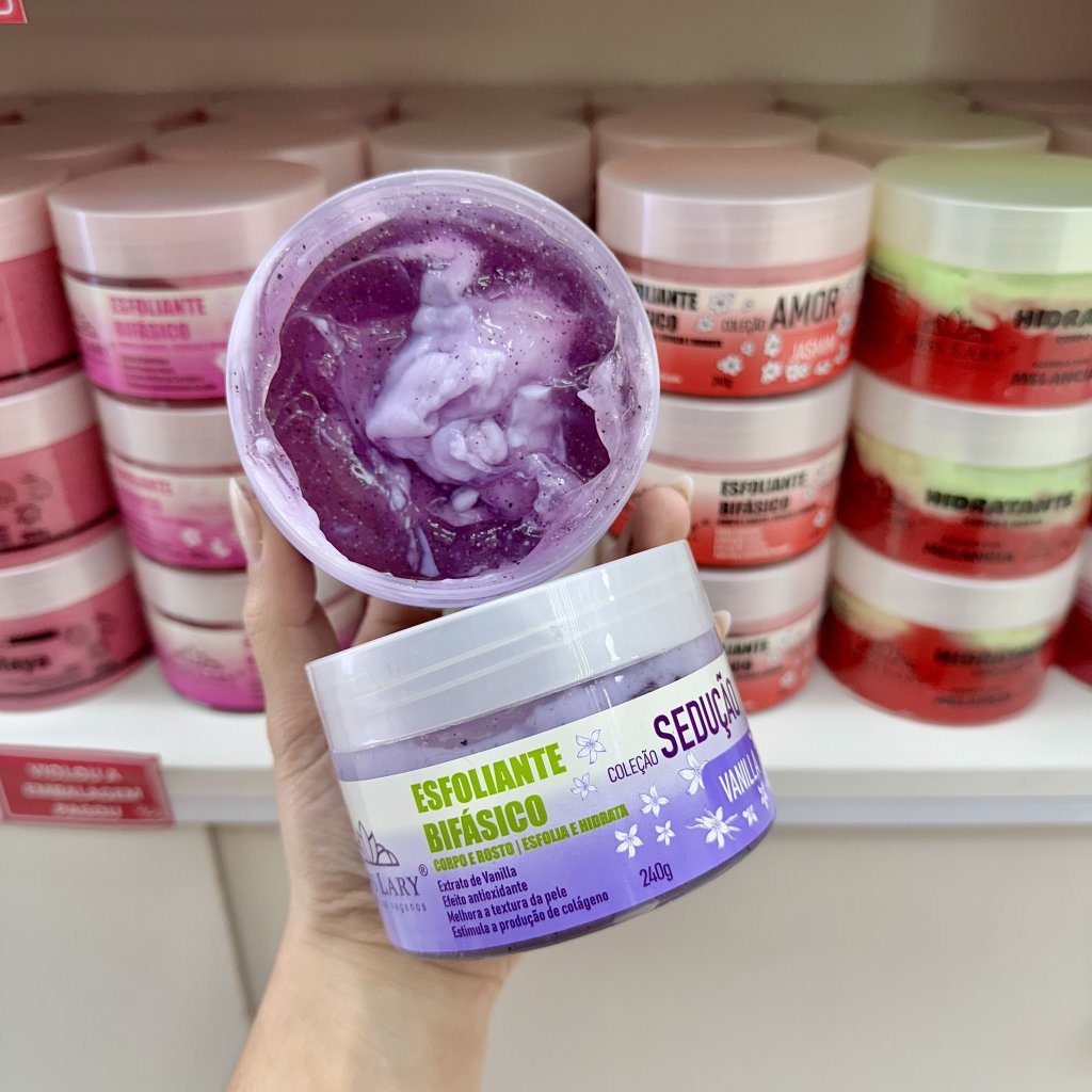 Esfoliante Bifásico Corpo E Rosto | Esfolia E Hidrata Coleção Sedução (Vanilla) - Miss Lary ESF0069