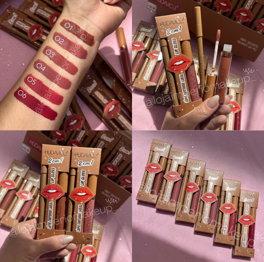 Batom Líquido Matte 2 em 1 - HudaMoji BAT0111