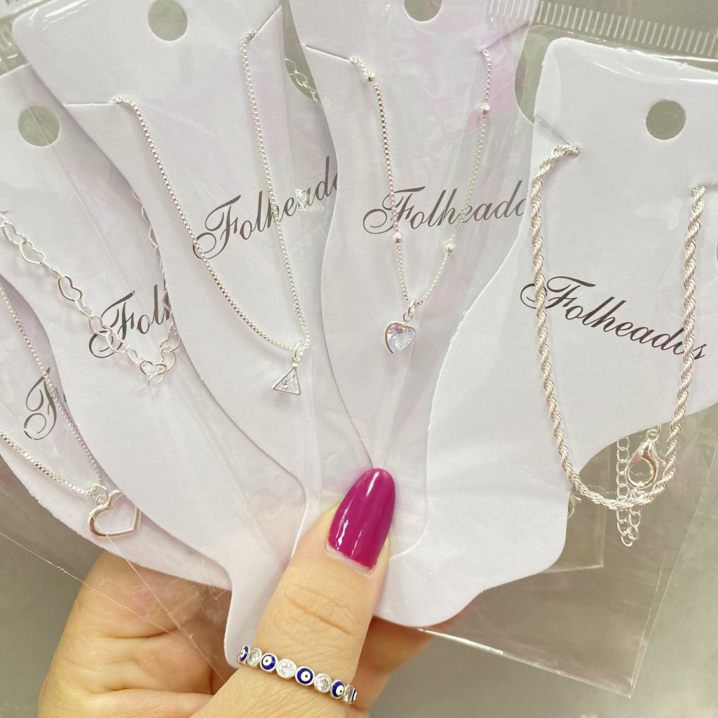 Tornozeleira folheado Modelos ✨