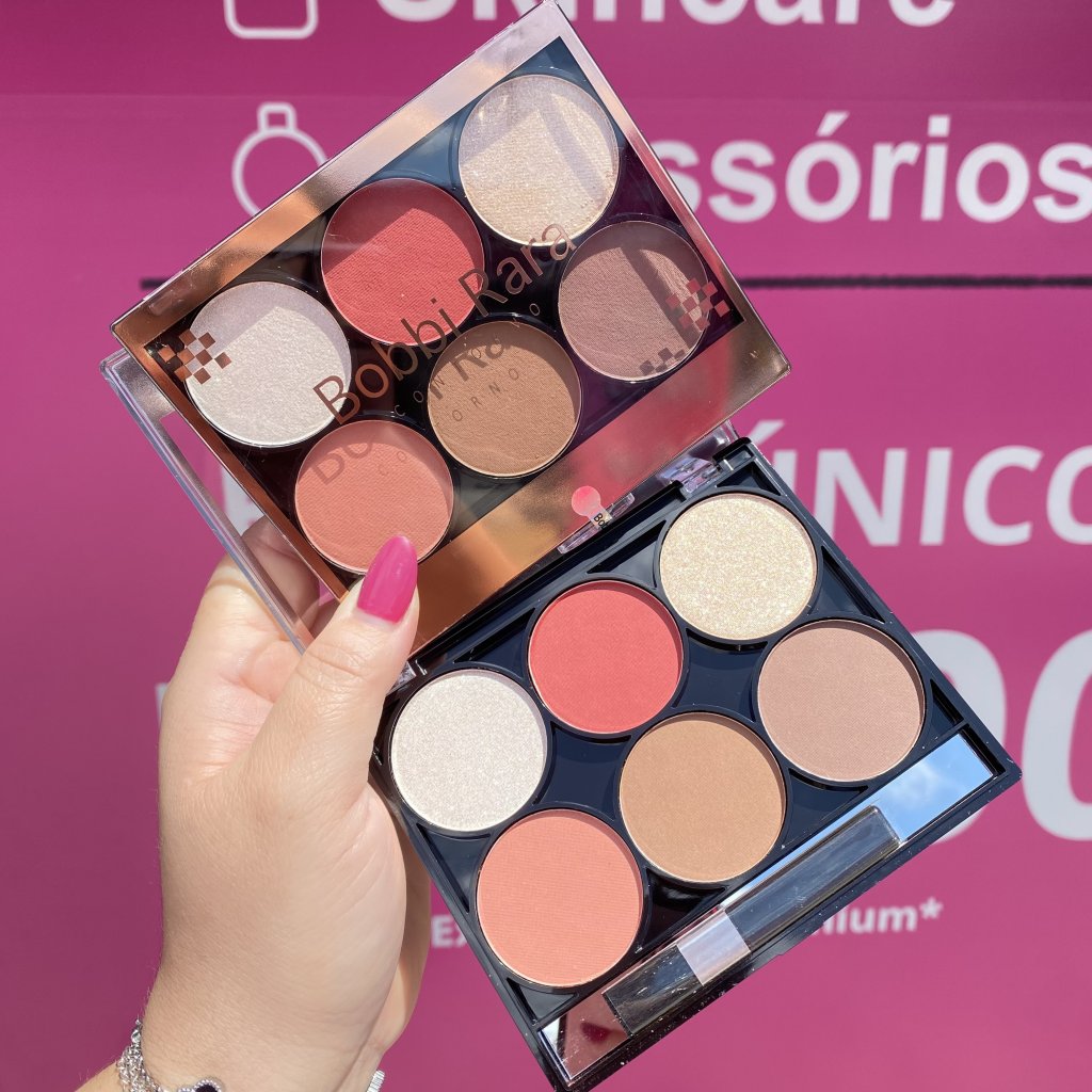 Paleta 3 em 1 contorno, blush e iluminador BB087 - Bobbi Rara BLU0099