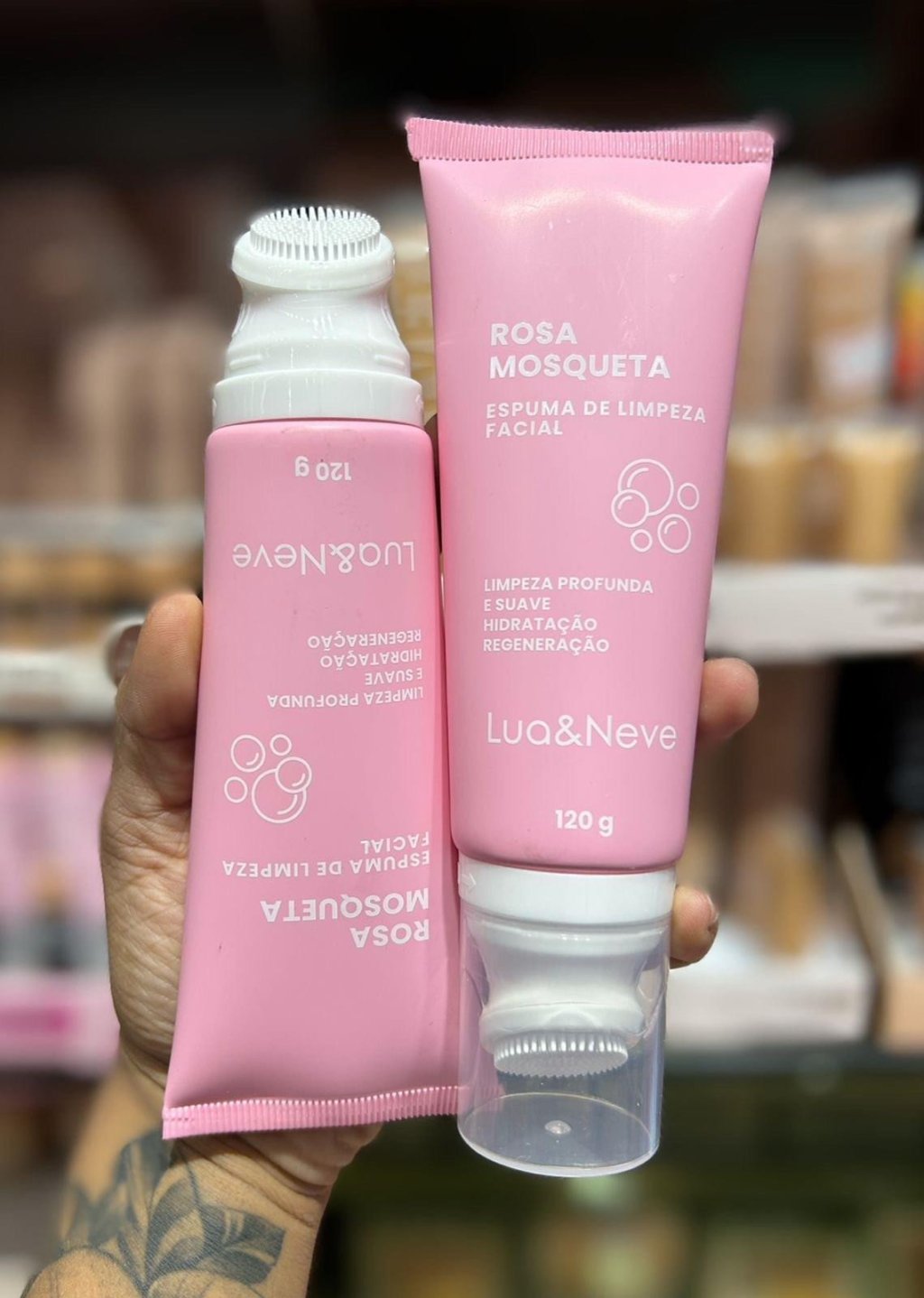 Espuma De Limpeza Facial Rosa Mosqueta - Lua e Neve SAB0090