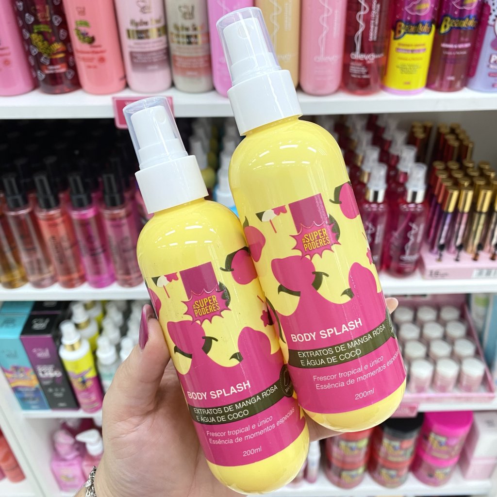Body Splash Extrato De Manga Rosa E Água De Coco 200ml - Super Poderes