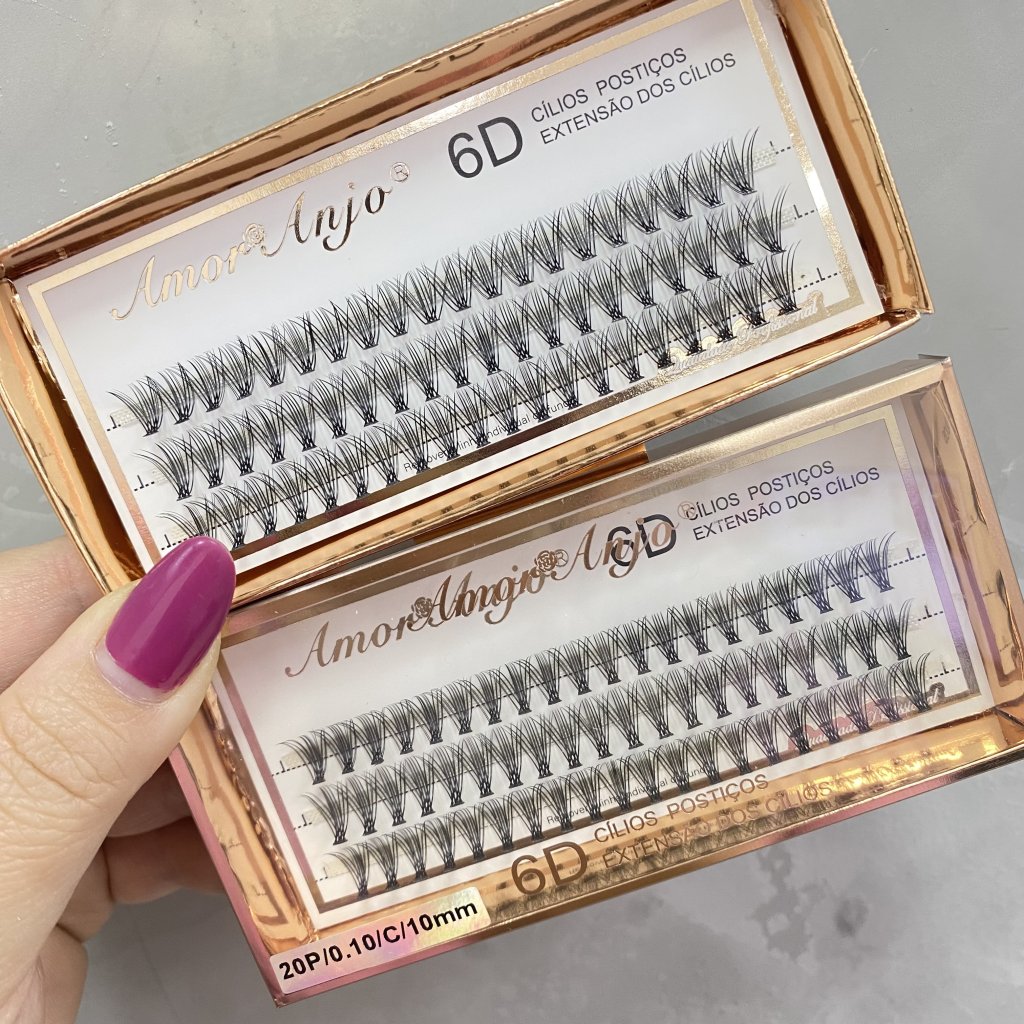 Cílios Tufinho 6D (20P/0.10/C/10MM) - Amor Anjo CP0118