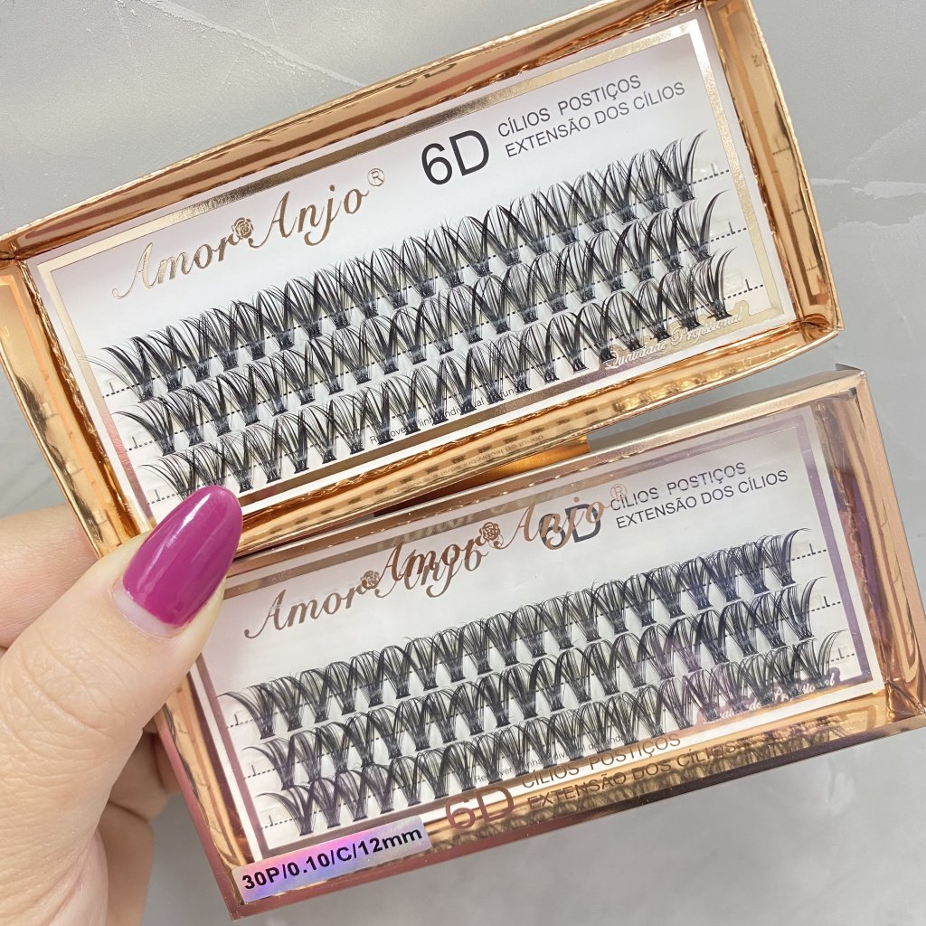 Cílios Tufinho 6D (30P/0.10/C/12MM) - Amor Anjo CP0120