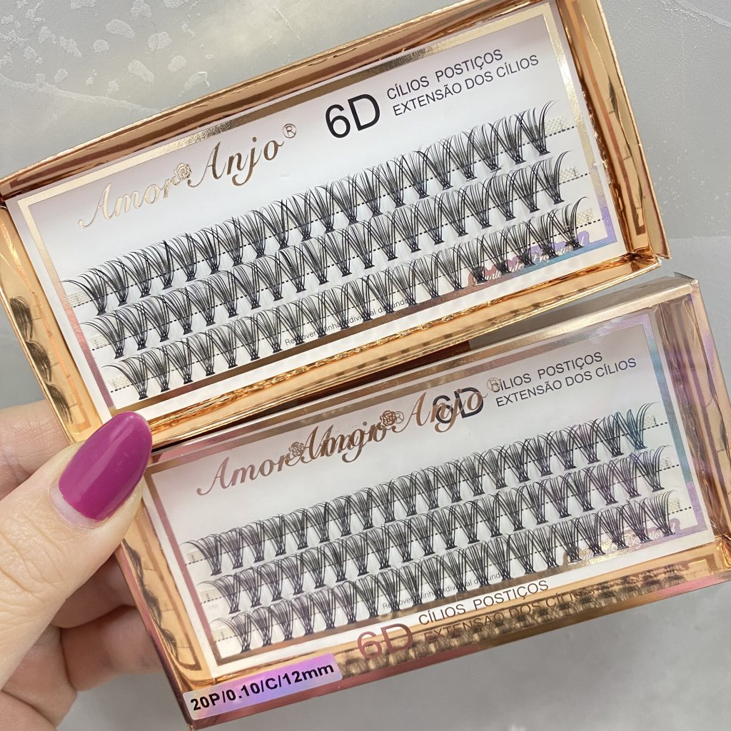Cílios Tufinho 6D (20P/0.10/C/12MM) - Amor Anjo CP0122