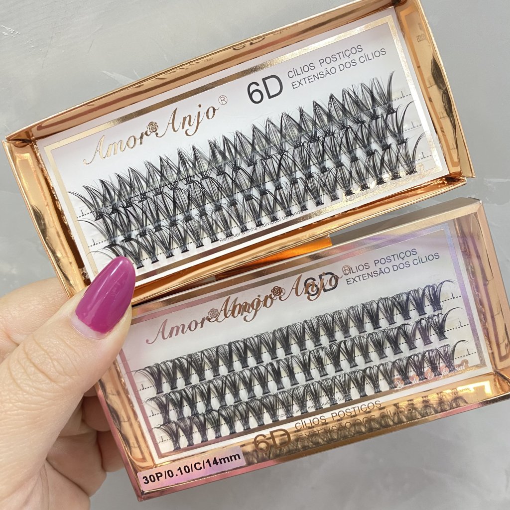 Cílios Tufinho 6D (30P/0.10/C/14MM) - Amor Anjo CP0123