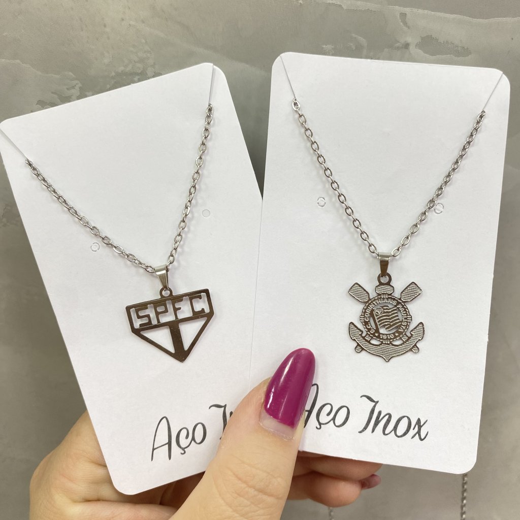 Colar em aço inox Time ✨