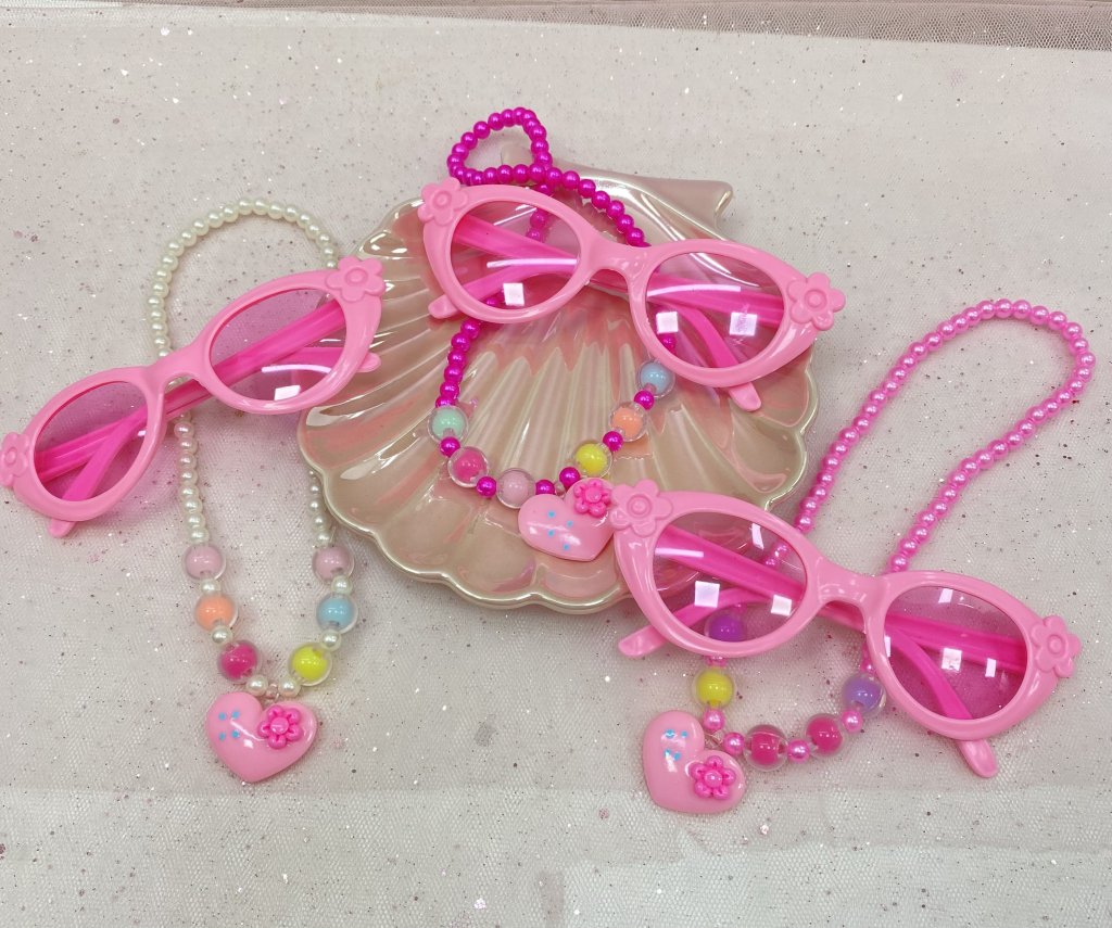 Kit infantil óculos + colar 🩷