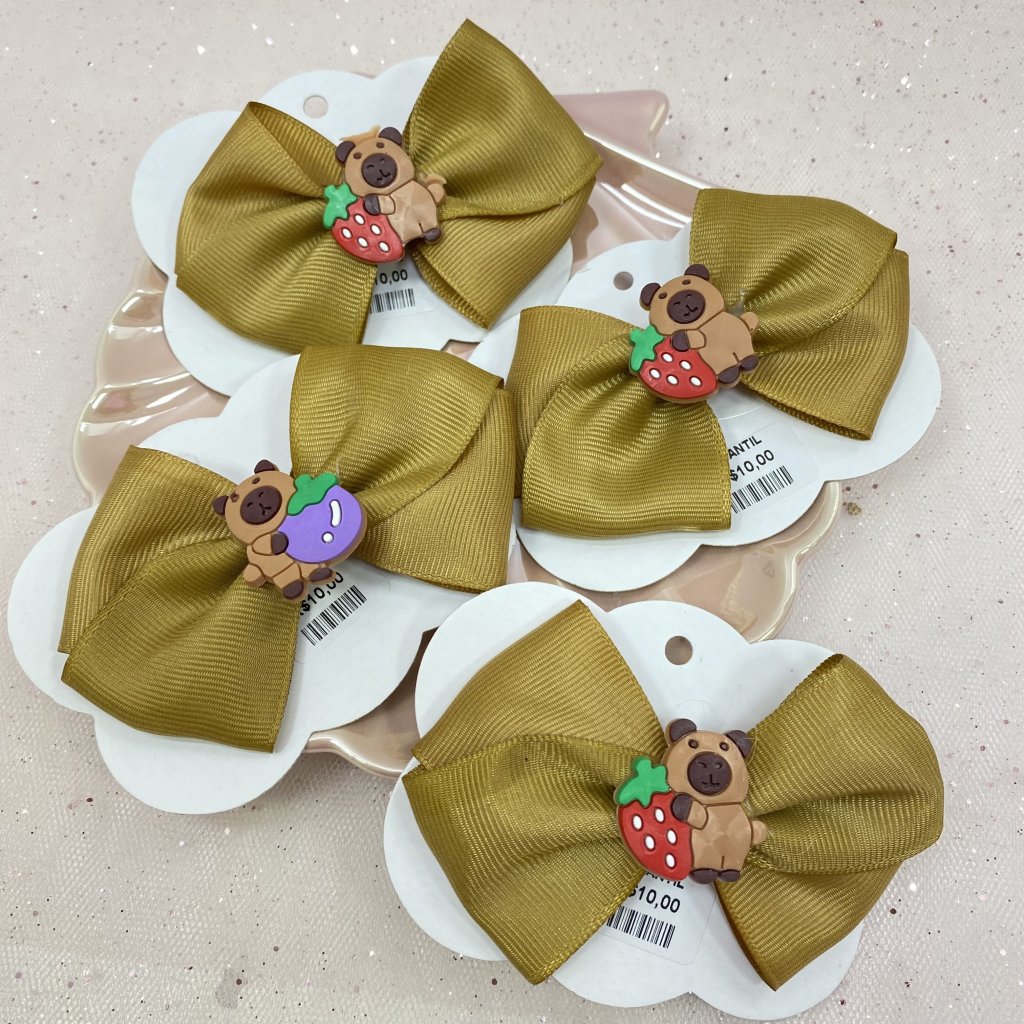 Presilha laço marrom Capivara ✨