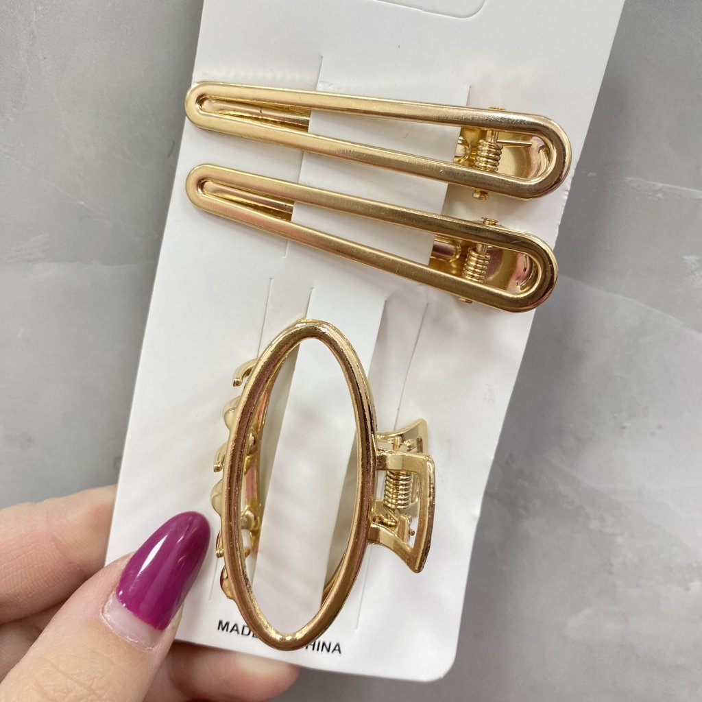 Kit presilha metal dourada ✨