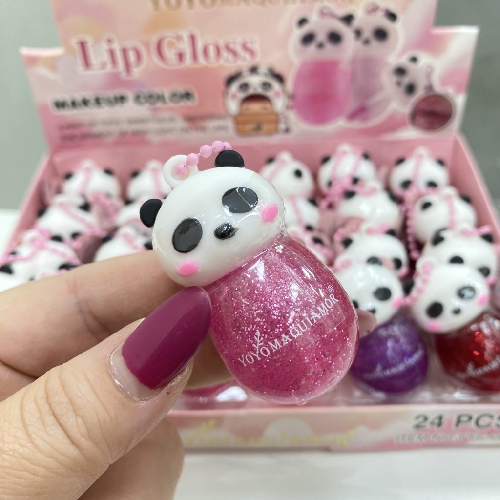 Lip gloss labial infantil panda 🐼- Yoyomaquiamor 