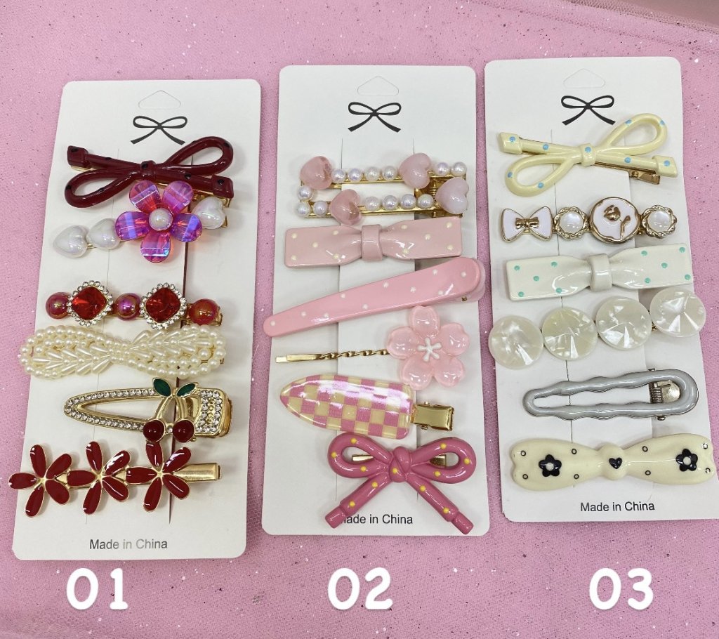 Kit de presilhas decoradas ✨