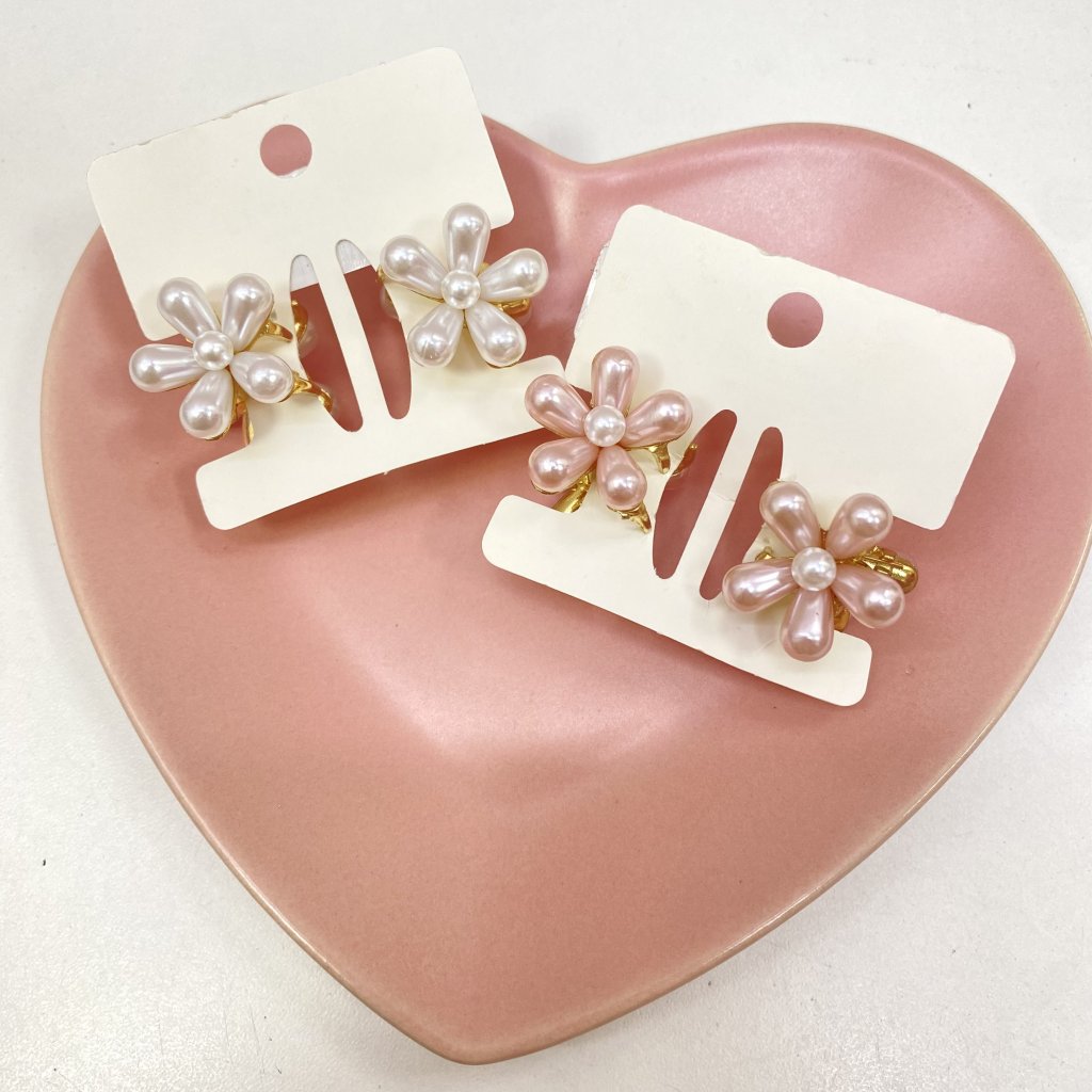 Duo mini presilha flor aperolado ✨