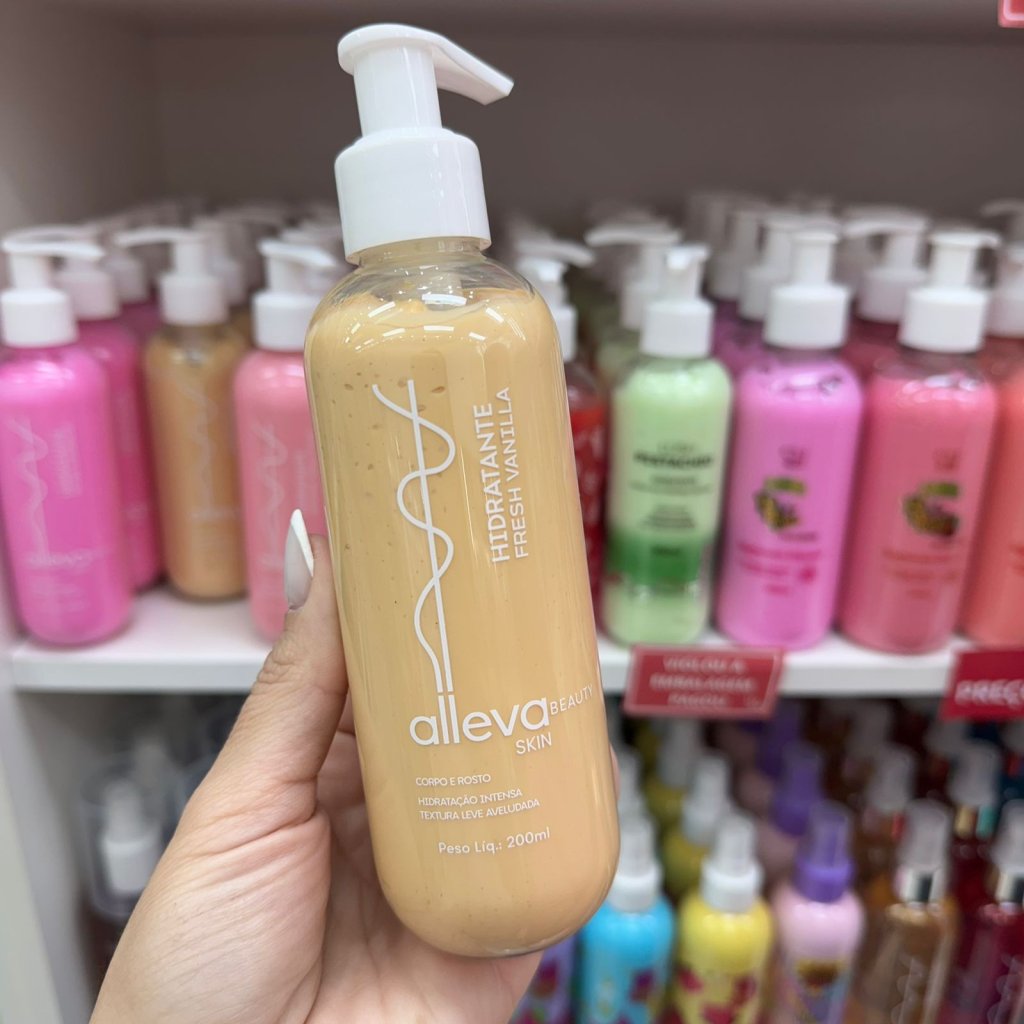 Hidratante Corpo e Rosto Fresh Vanilla com 200ml - Alleva HID0116