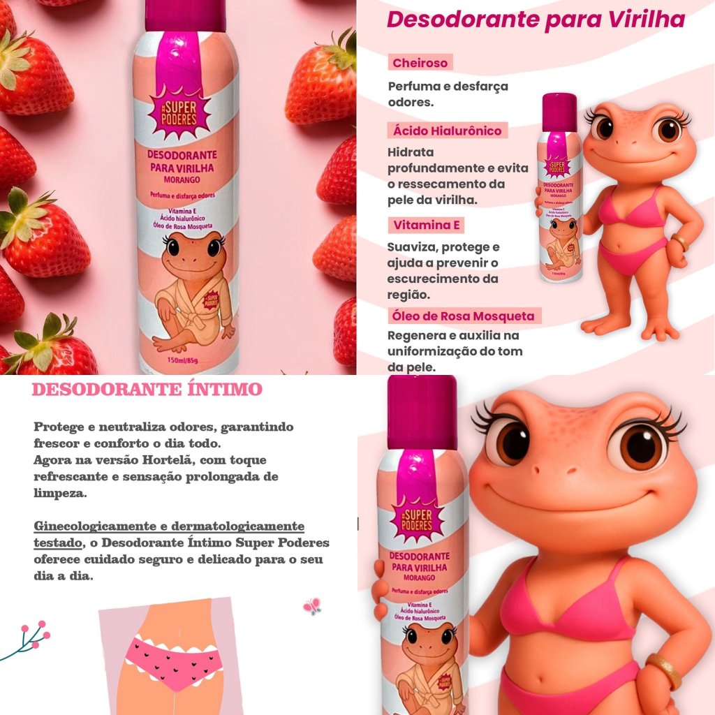Desodorante para Virilha de Morango 🍓- Super Poderes 