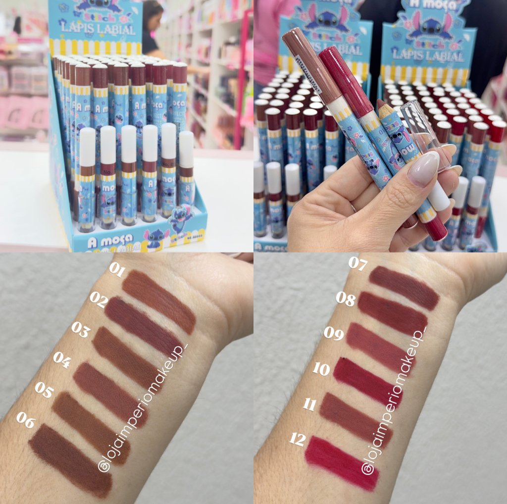 Lápis Labial KAJAL - A Moça (Embalagem Stitch) 