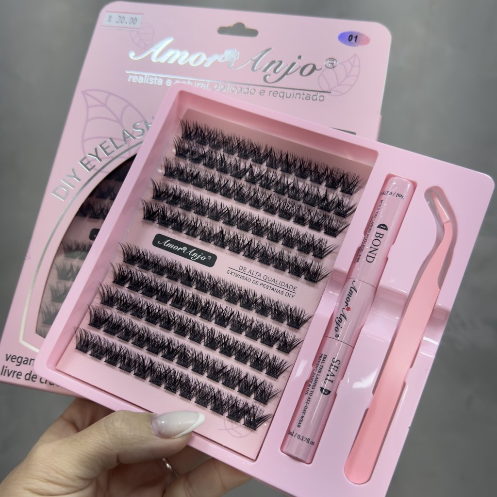 (PREMIUM) Kit Extenção de cílios Tufinhos - Amor Anjo (Modelo 01)