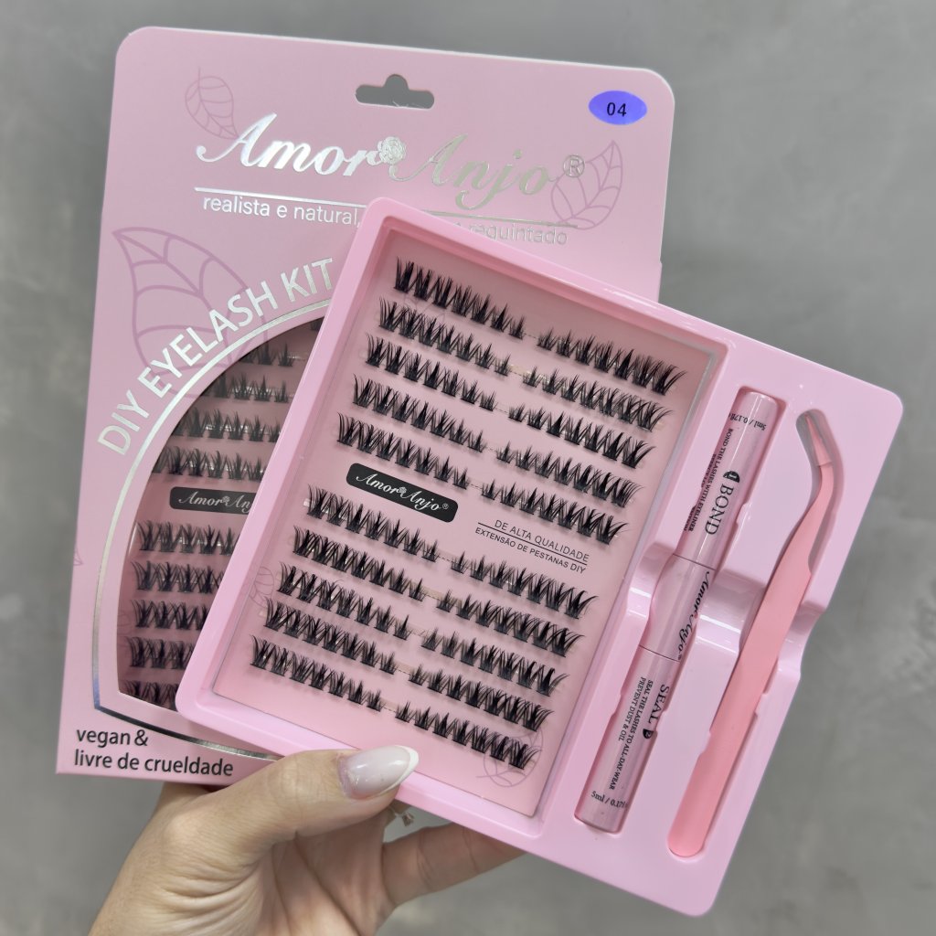 (PREMIUM) Kit Extenção de cílios Tufinhos - Amor Anjo (Modelo 04) 