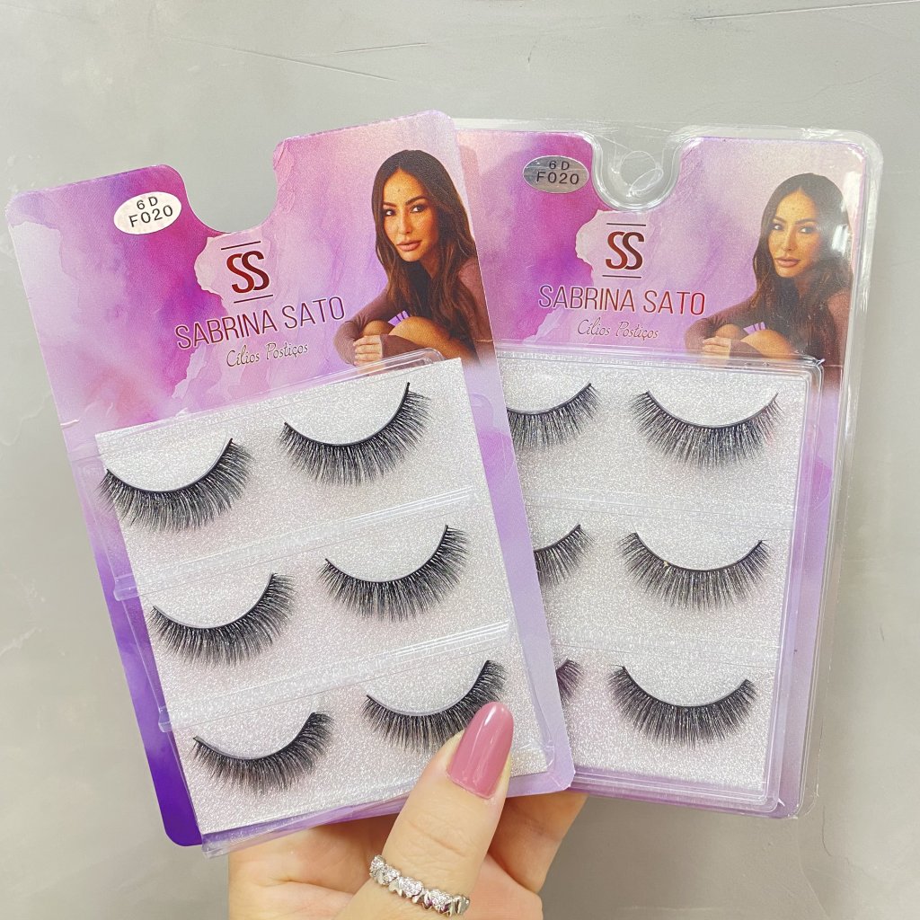 Cílios postiço 3 pares 6D F020 - Sabrina sato 