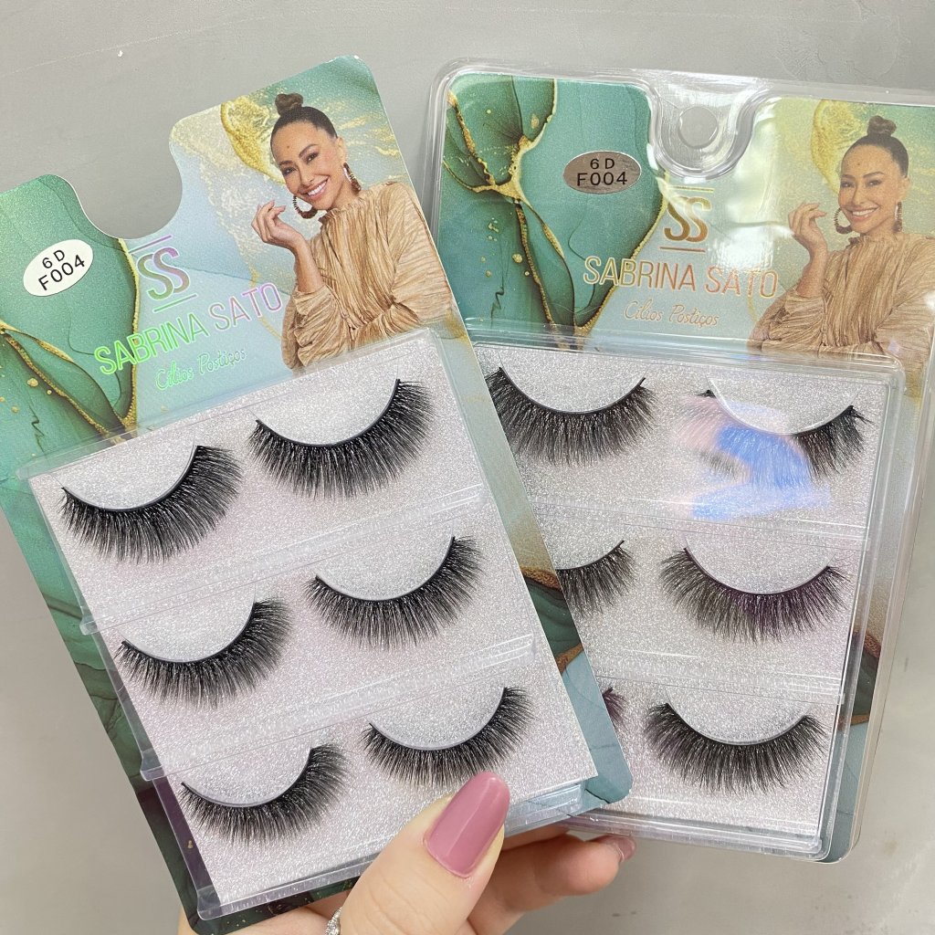 Cílios postiço 3 pares 6D F004 - Sabrina sato 