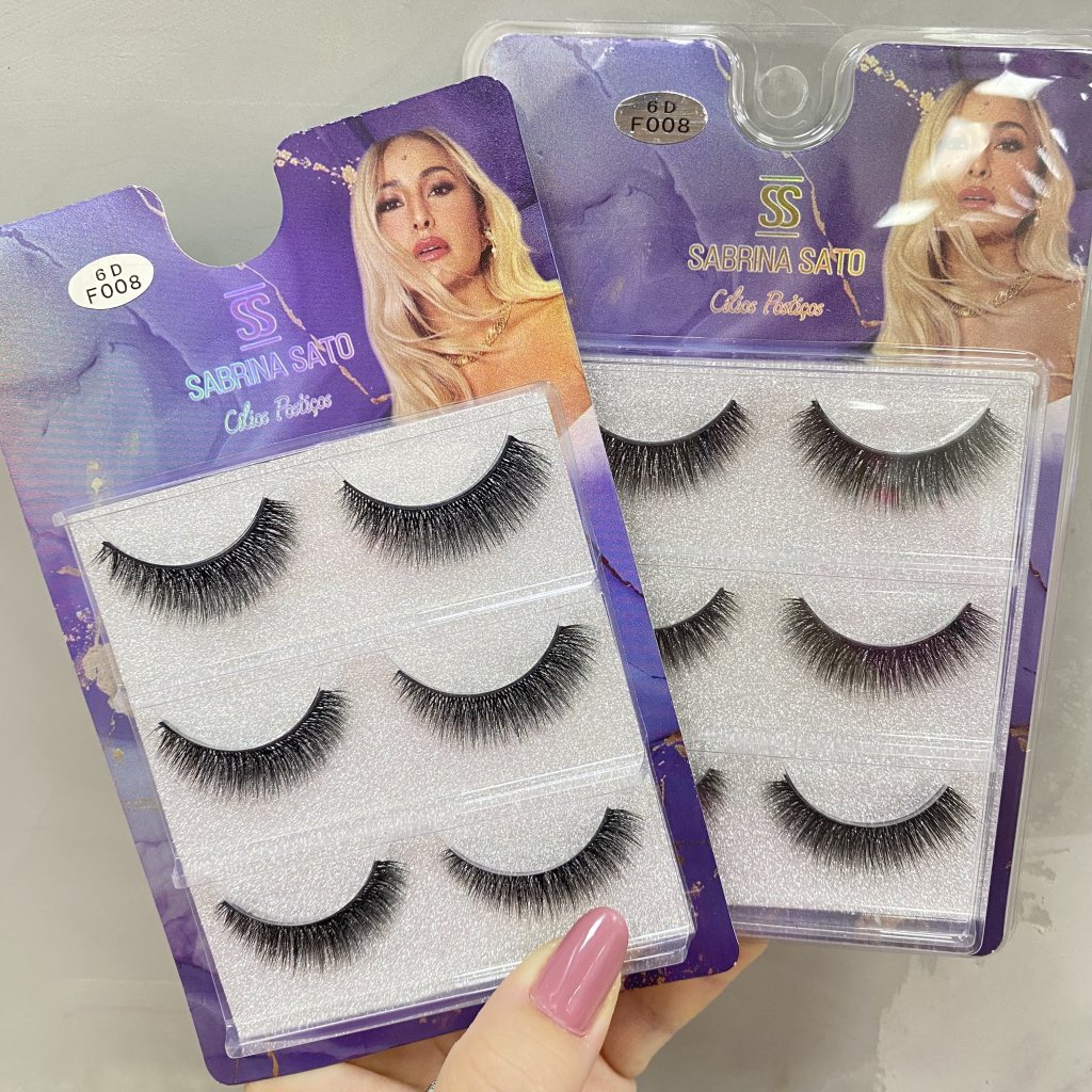 Cílios postiço 3 pares 6D F008 - Sabrina sato 