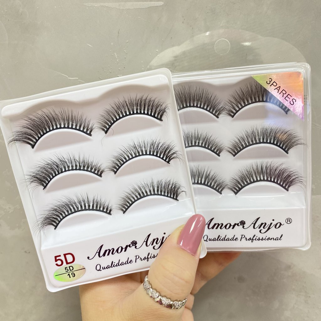 Cílios postiço 3 pares 5D 19 - Amor anjo 