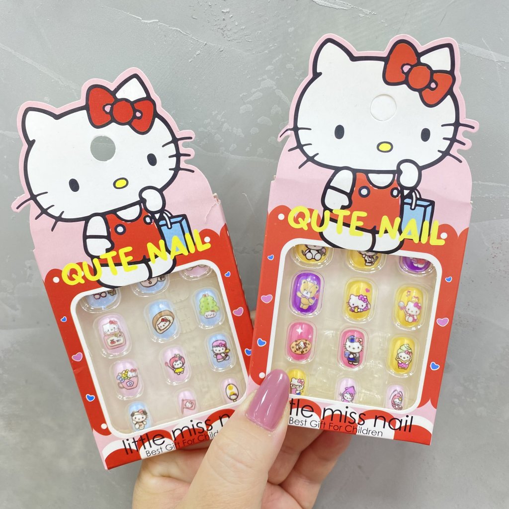 Unha infantil Hello kitty- Qute Nail 