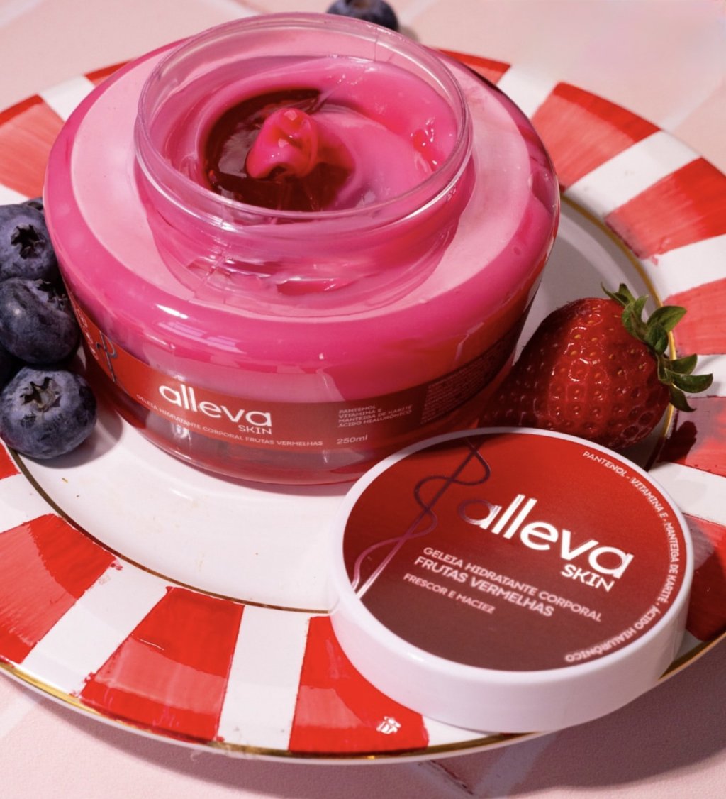 Geleia Hidratante Corporal Frutas Vermelhas - Alleva HID0126