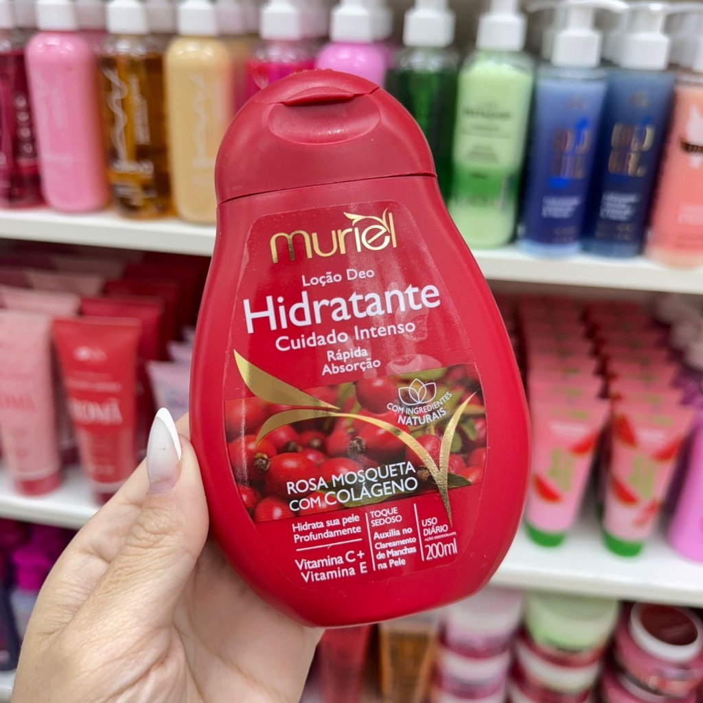 Hidratante corporal rosa mosqueta c/ colágeno - Muriel 