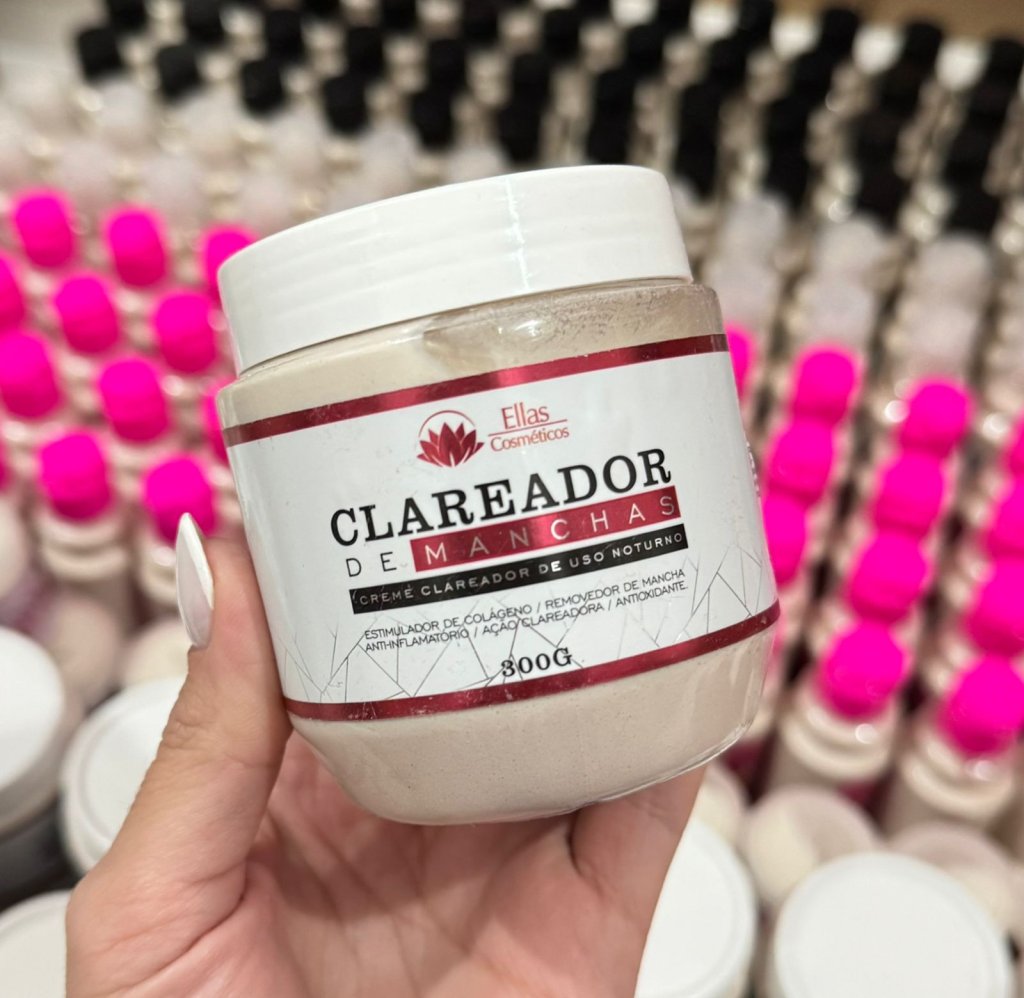 Creme Clareador de manchas corpo e rosto (pote) - Ellas cosmeticos 