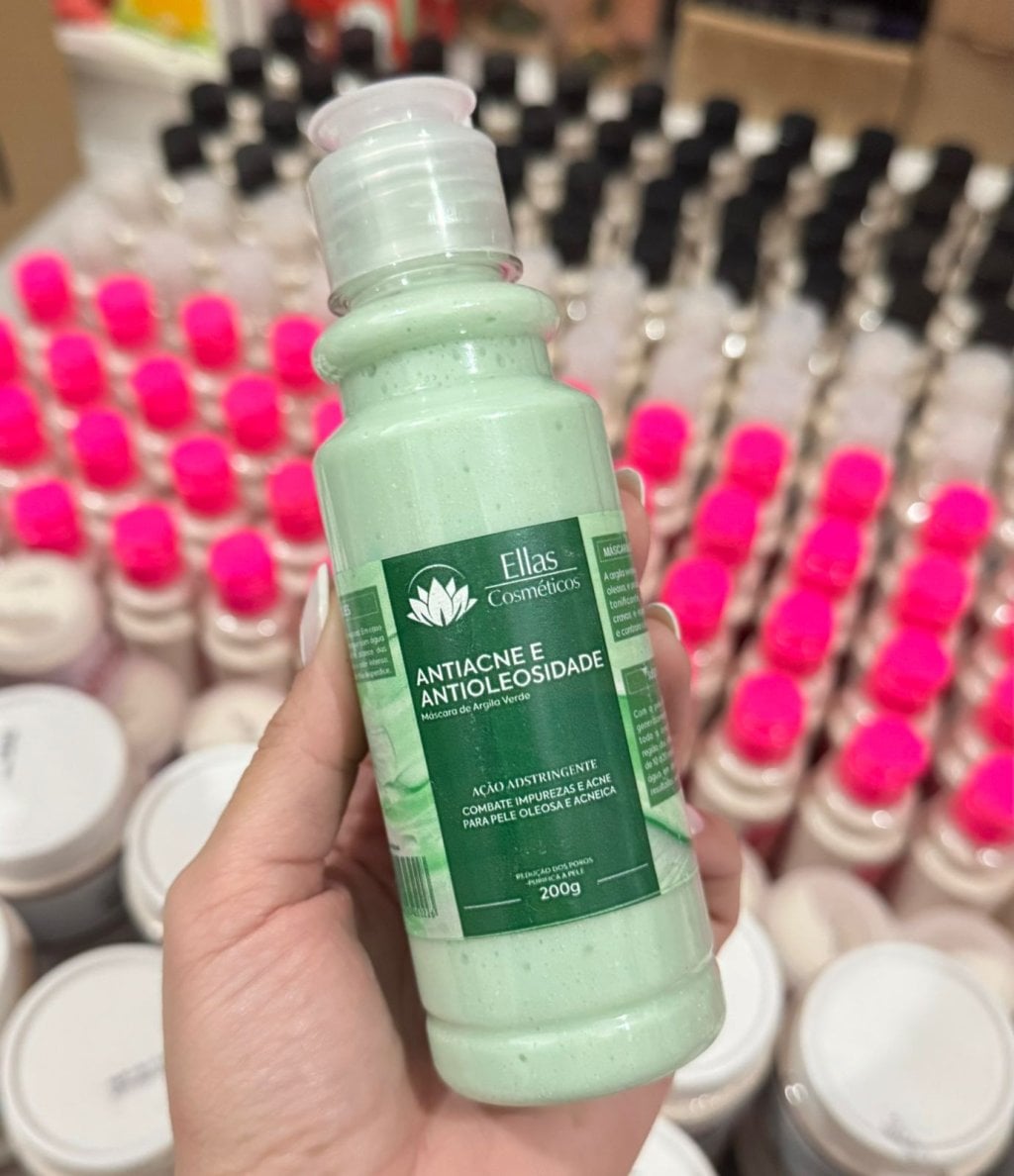 Mascara de argila Antiacne e Antioleosidade - Ellas Cosmeticos