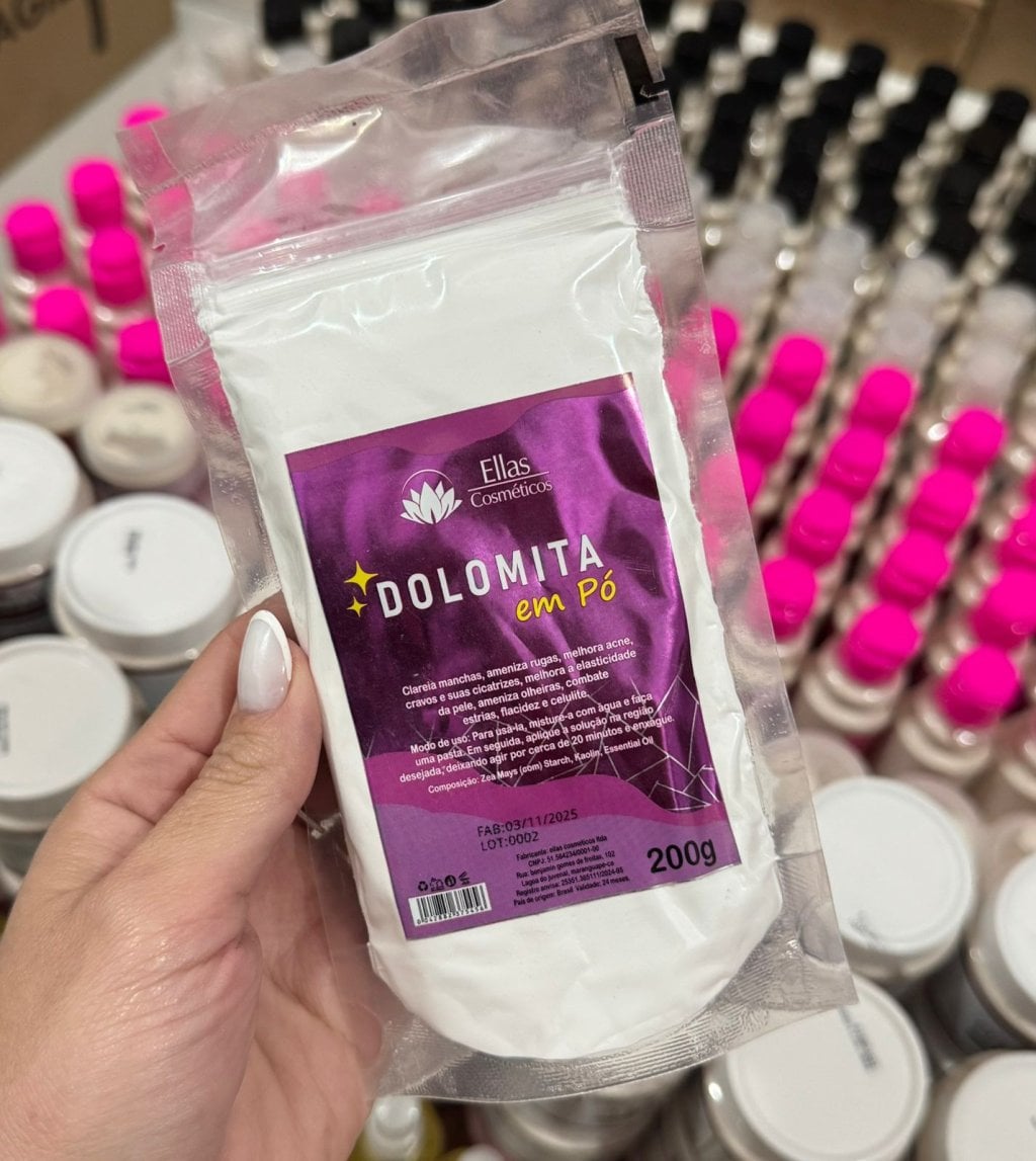 Dolomita em pó - Ellas Cosmeticos