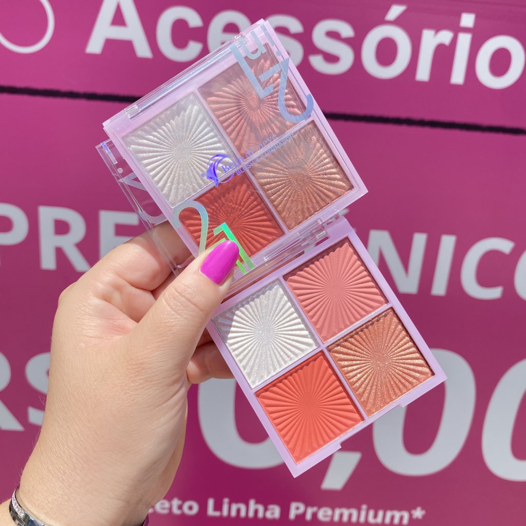 Paleta de blush e iluminador - Beijo De Neve (02) BLU0116