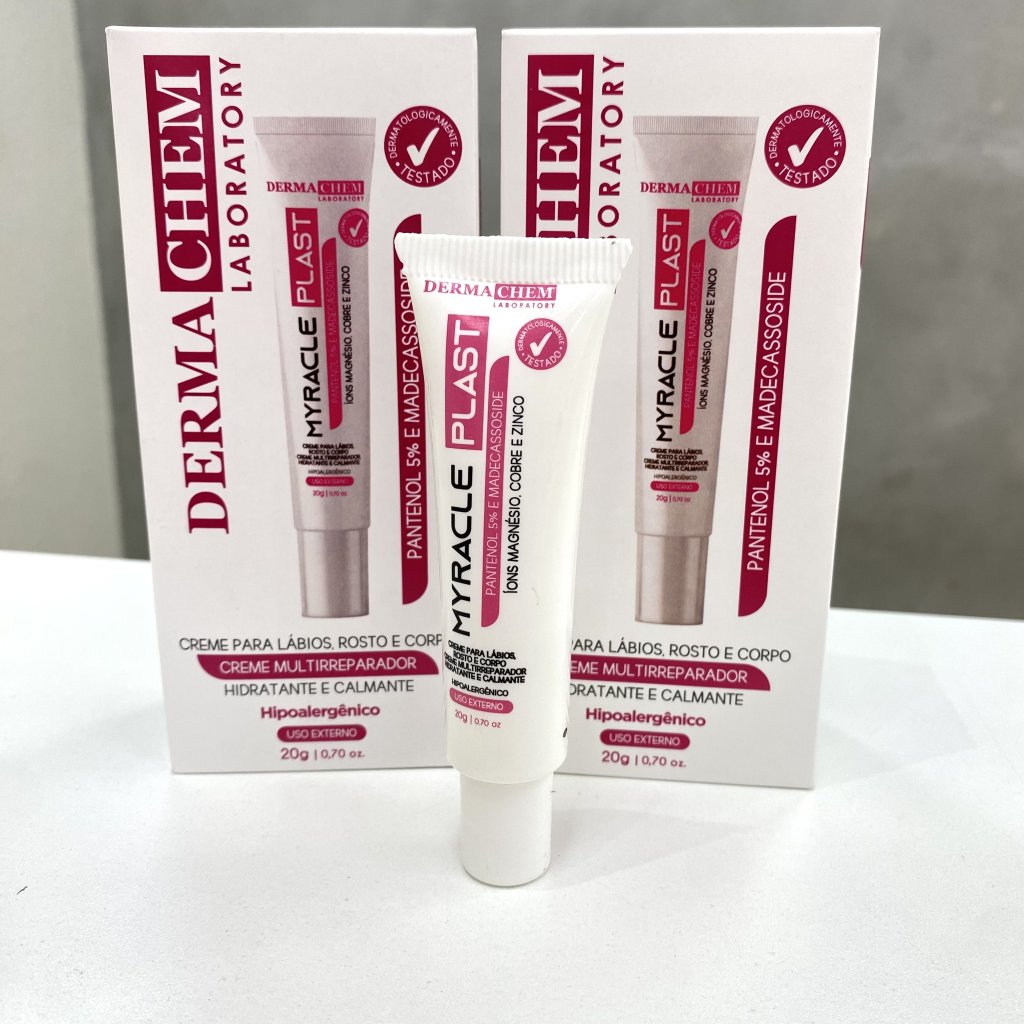 Creme para lábios, rosto e corpo Myracle Plast - Dermachem 
