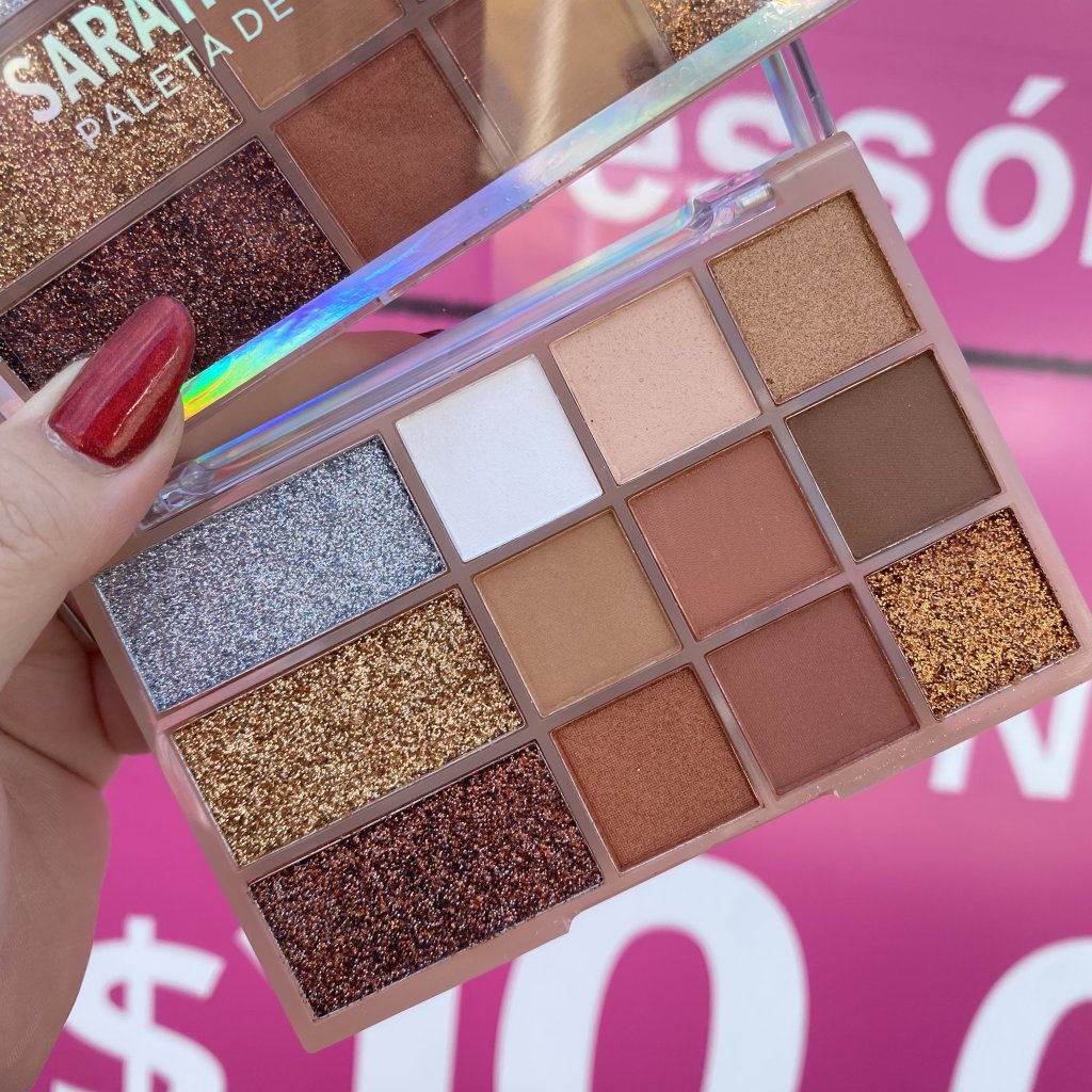 Paleta de sombras e glitter (A) S6452 - Sarahs Beauty 
