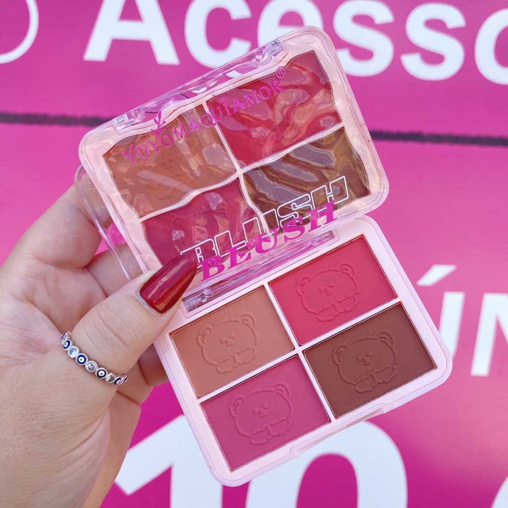 Paleta blush 4 cores (01) YYC-0095 - Yoyomaquiamor 