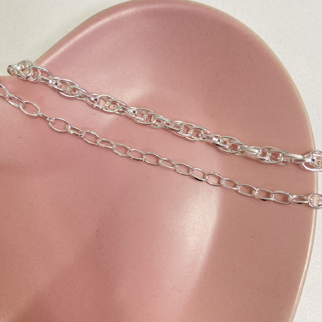 Pulseira duo prata folheado elos duo e elos arredondado ✨