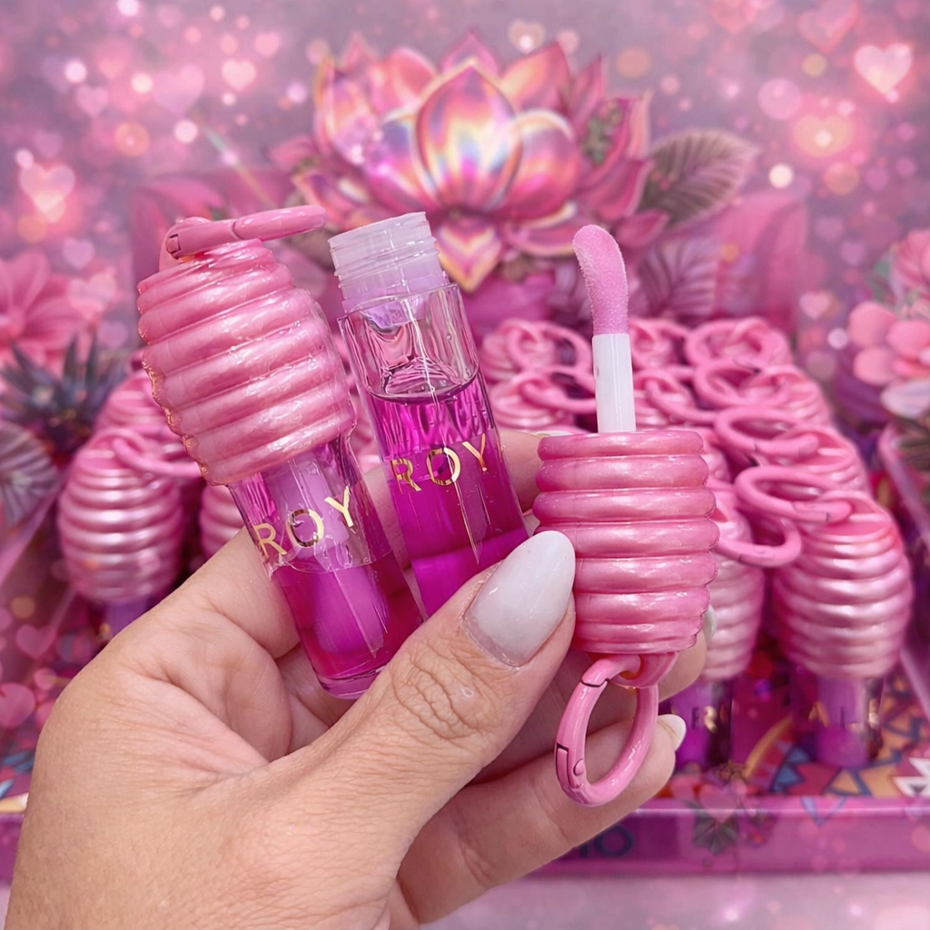 Gloss Labial Colmeia ROSA c/ Chaveiro - Royal Echo 