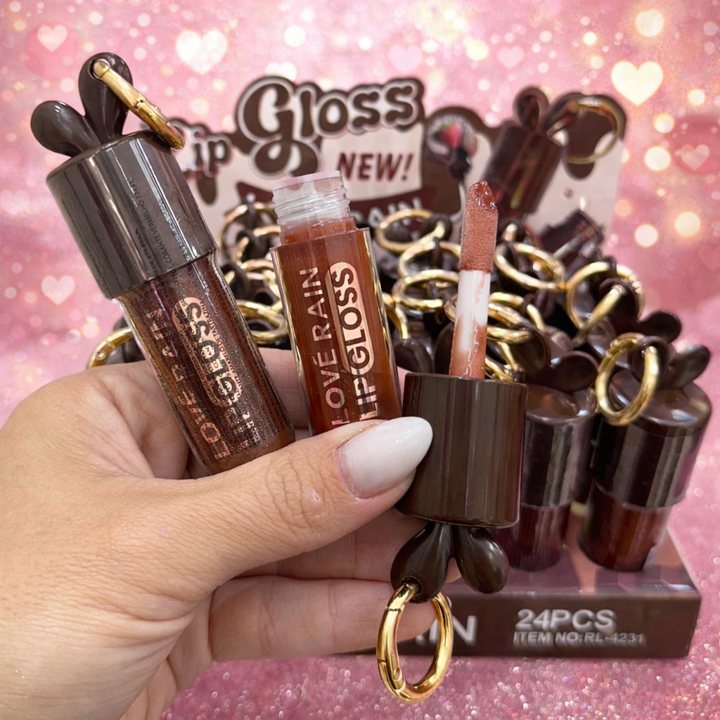Lip Gloss Chocolate C/ Chaveiro - Love Rain