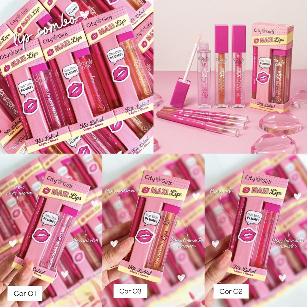 Lip Gloss Plump 🔥👄 + Lápis Labial - City Girls 